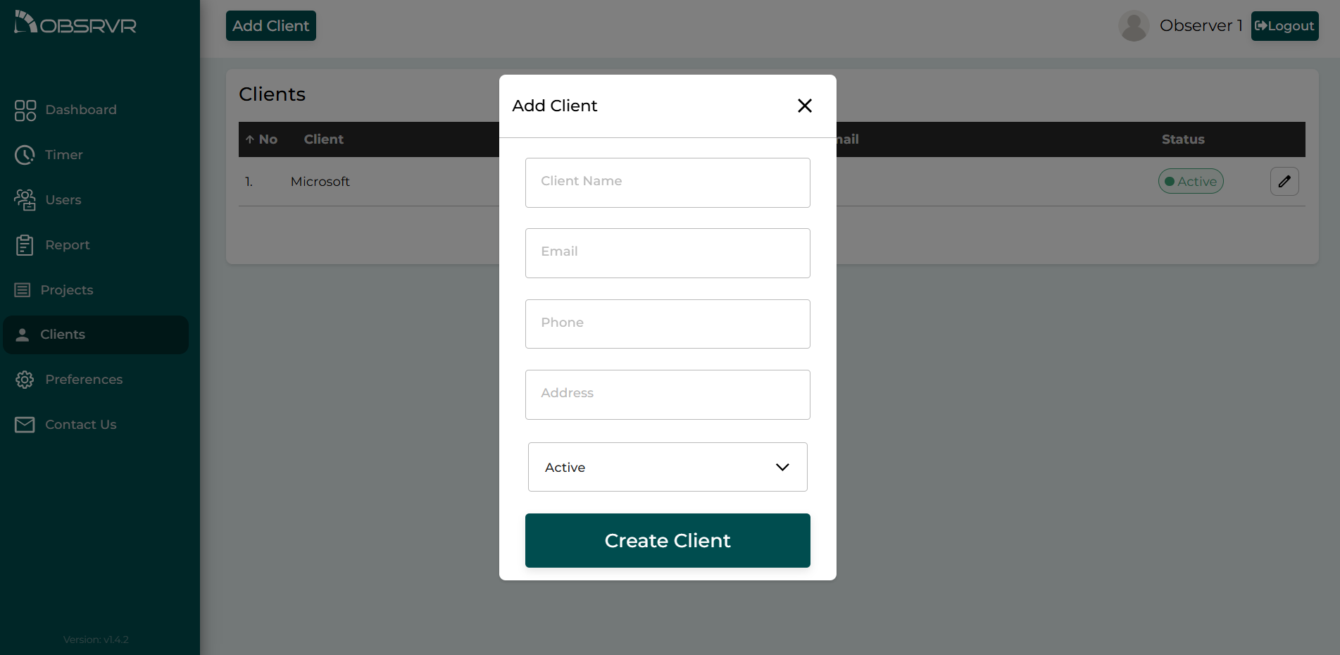 Add clients for project and billable time tracking