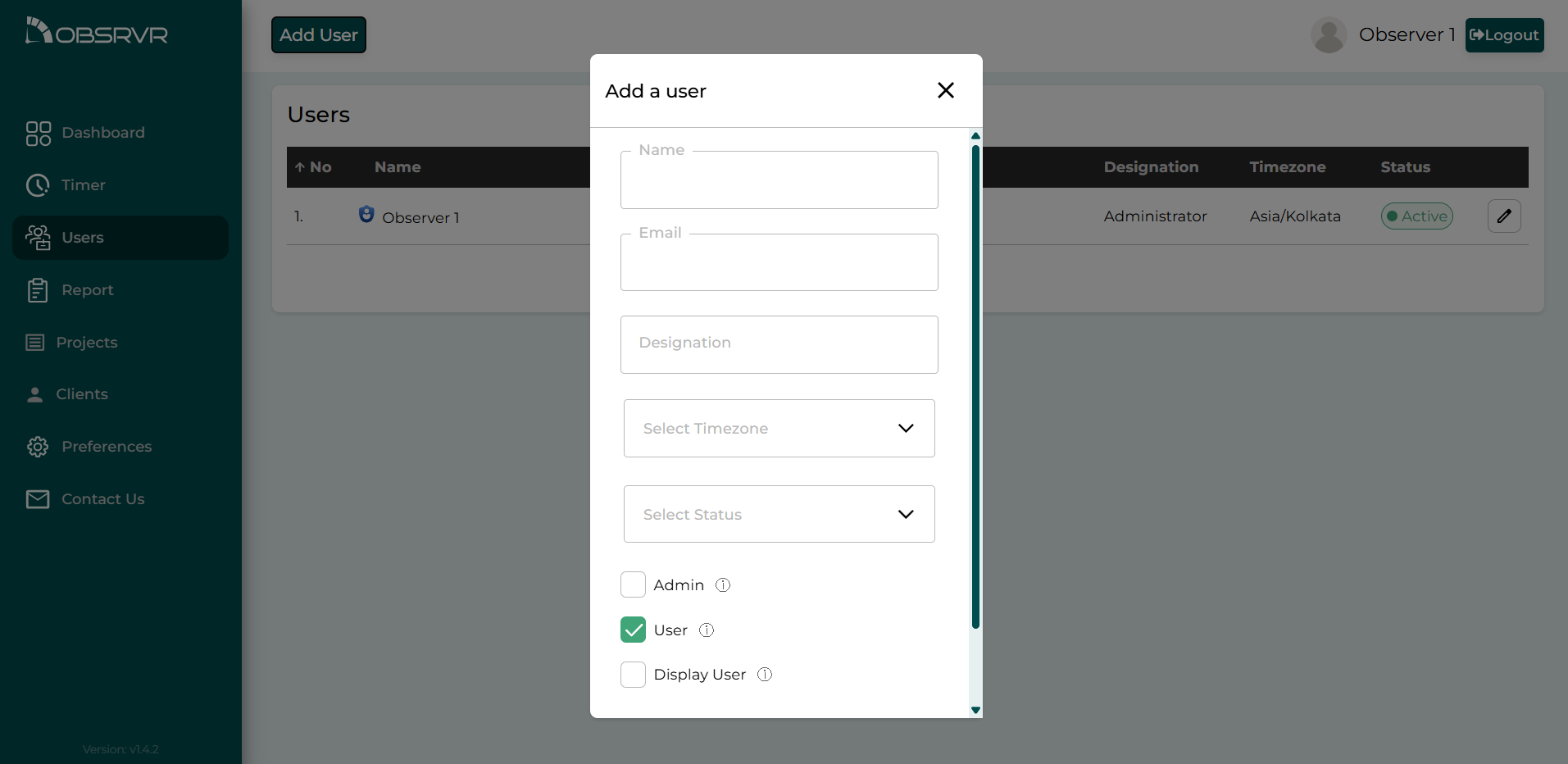 Invite users to your free time tracking workspace